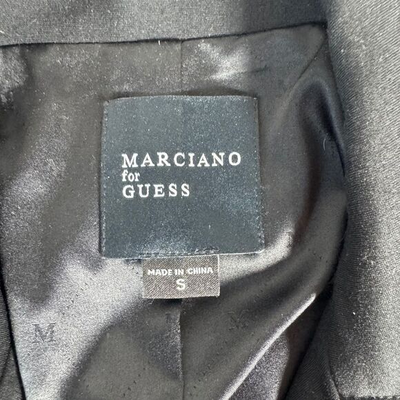 Marciano For Guess Women's Black Viscose Cropped Moto Style Jacket Sz S - Picture 6 of 12